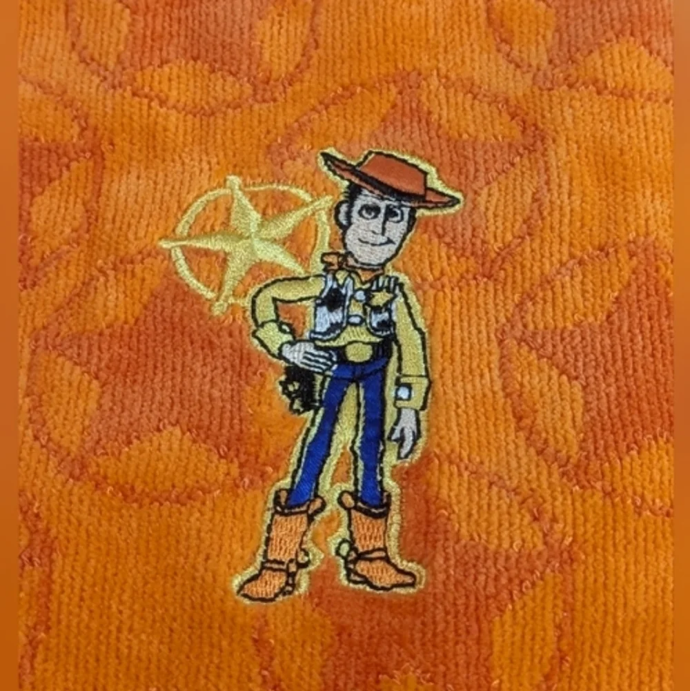 Disney Jumping Beans Toy Story Woody Sheriff Orange Bath Hand Towel